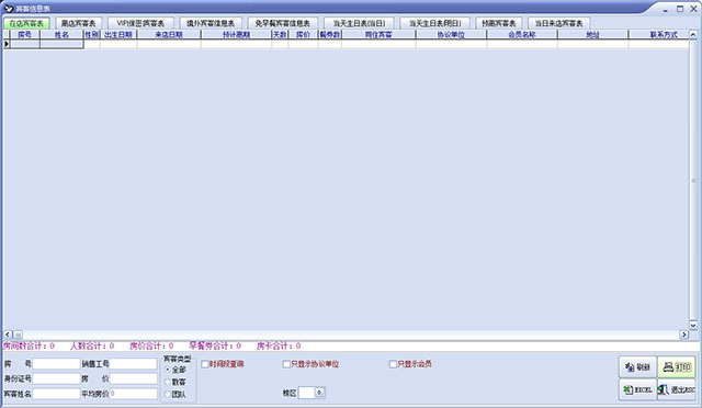 申瓯酒店管理系统