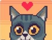 像素猫咪跳跃logo图