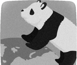 熊猫转的话:地球也会转logo图