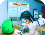 虚拟高中学校女孩游戏模拟器logo图