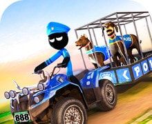 火柴人运输警犬logo图
