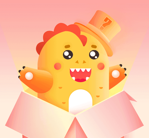 可爱开盲盒logo图