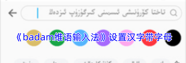 《badam维语输入法》设置汉字带字母方法