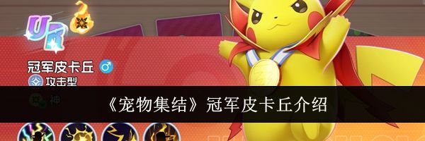 《宠物集结》冠军皮卡丘介绍