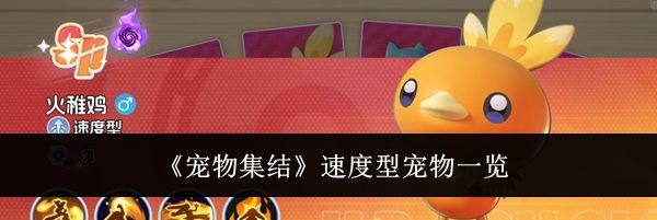 《宠物集结》速度型宠物一览