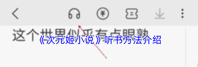 《次元姬小说》听书方法介绍