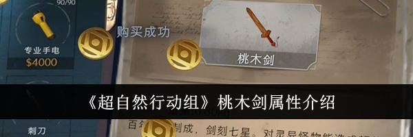 《超自然行动组》桃木剑属性介绍