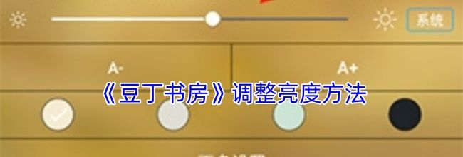 《豆丁书房》调整亮度方法