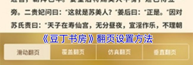 《豆丁书房》翻页设置方法