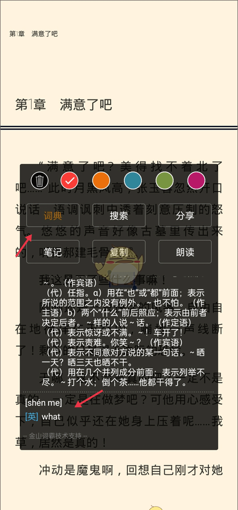 《豆丁书房》添加金山词霸插件教程