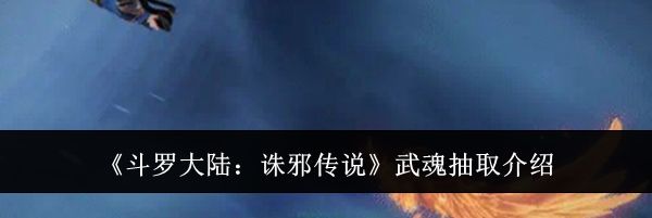 《斗罗大陆:诛邪传说》武魂抽取介绍