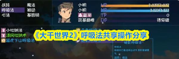 《大千世界2》呼吸法共享操作分享