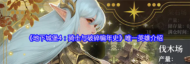 《地下城堡4：骑士与破碎编年史》唯一英雄介绍