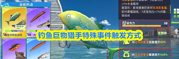 钓鱼巨物猎手特殊事件触发方式