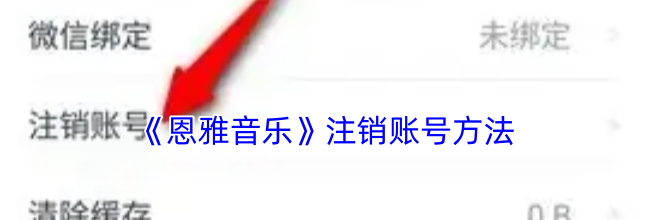 《恩雅音乐》注销账号方法