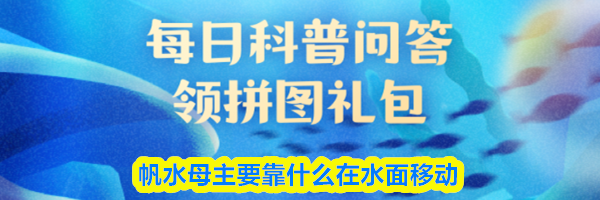 帆水母主要靠什么在水面移动