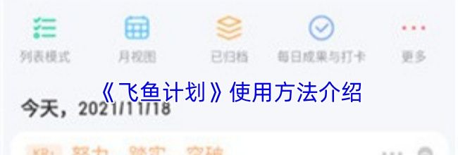 《飞鱼计划》使用方法介绍