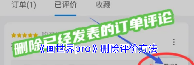 《画世界pro》删除评价方法