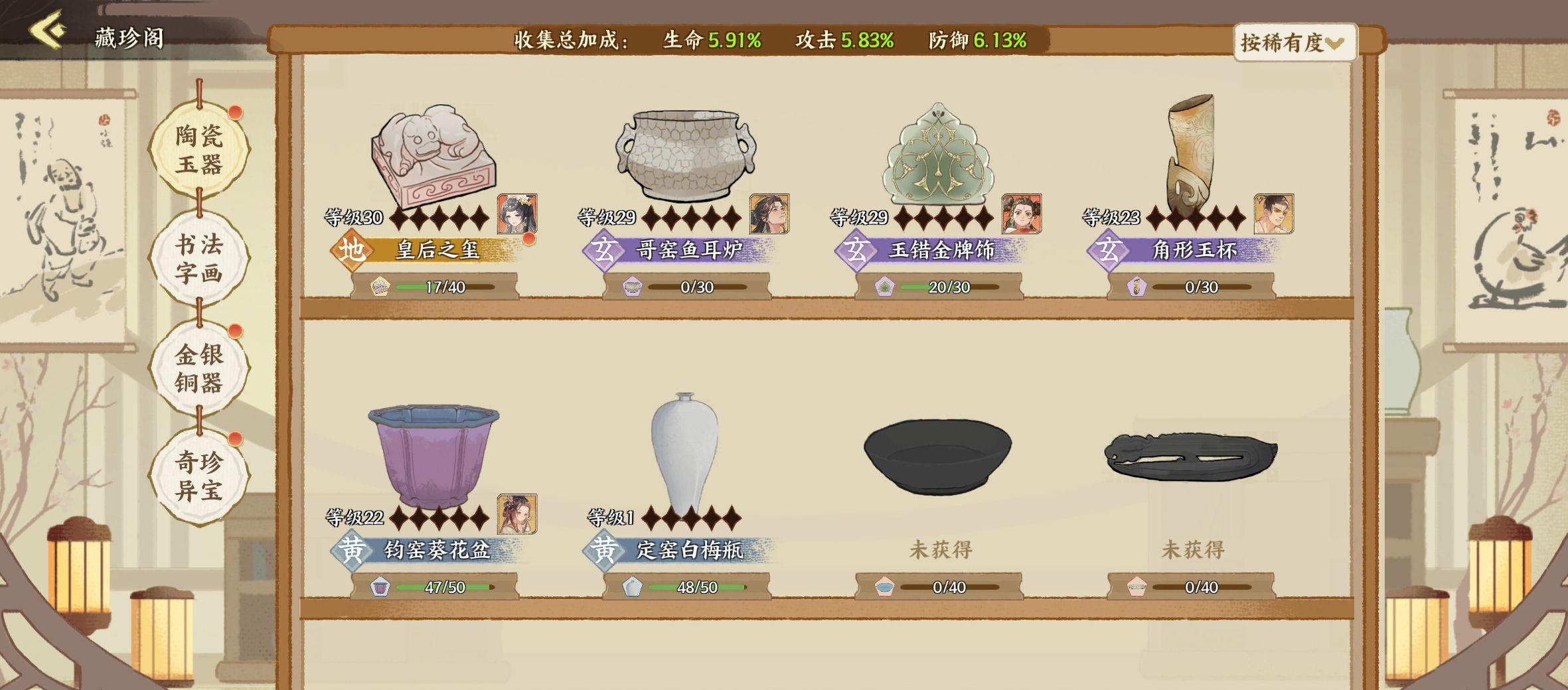 《华夏绘世录》文物搭配攻略