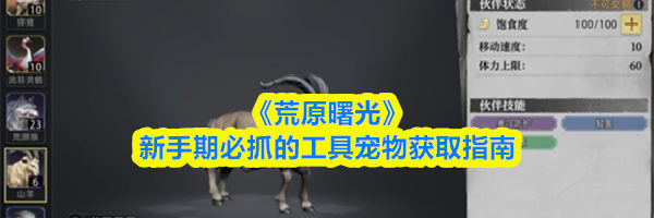 《荒原曙光》新手期必抓的工具宠物获取指南