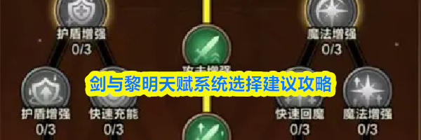 剑与黎明天赋系统选择建议攻略