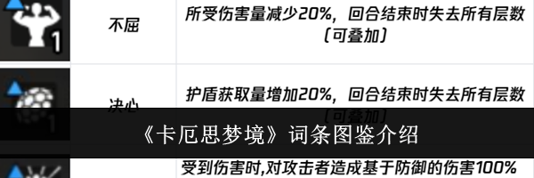 《卡厄思梦境》词条图鉴介绍