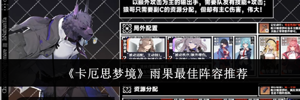 《卡厄思梦境》雨果最佳阵容推荐