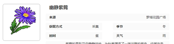 《开放空间》罗塔花园广场采集物图鉴