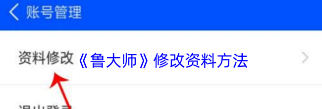 《鲁大师》修改资料方法