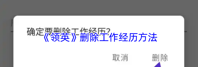 《领英》删除工作经历方法
