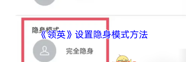 《领英》设置隐身模式方法