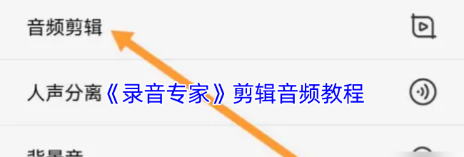 《录音专家》剪辑音频教程