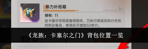《龙族：卡塞尔之门》背包位置一览