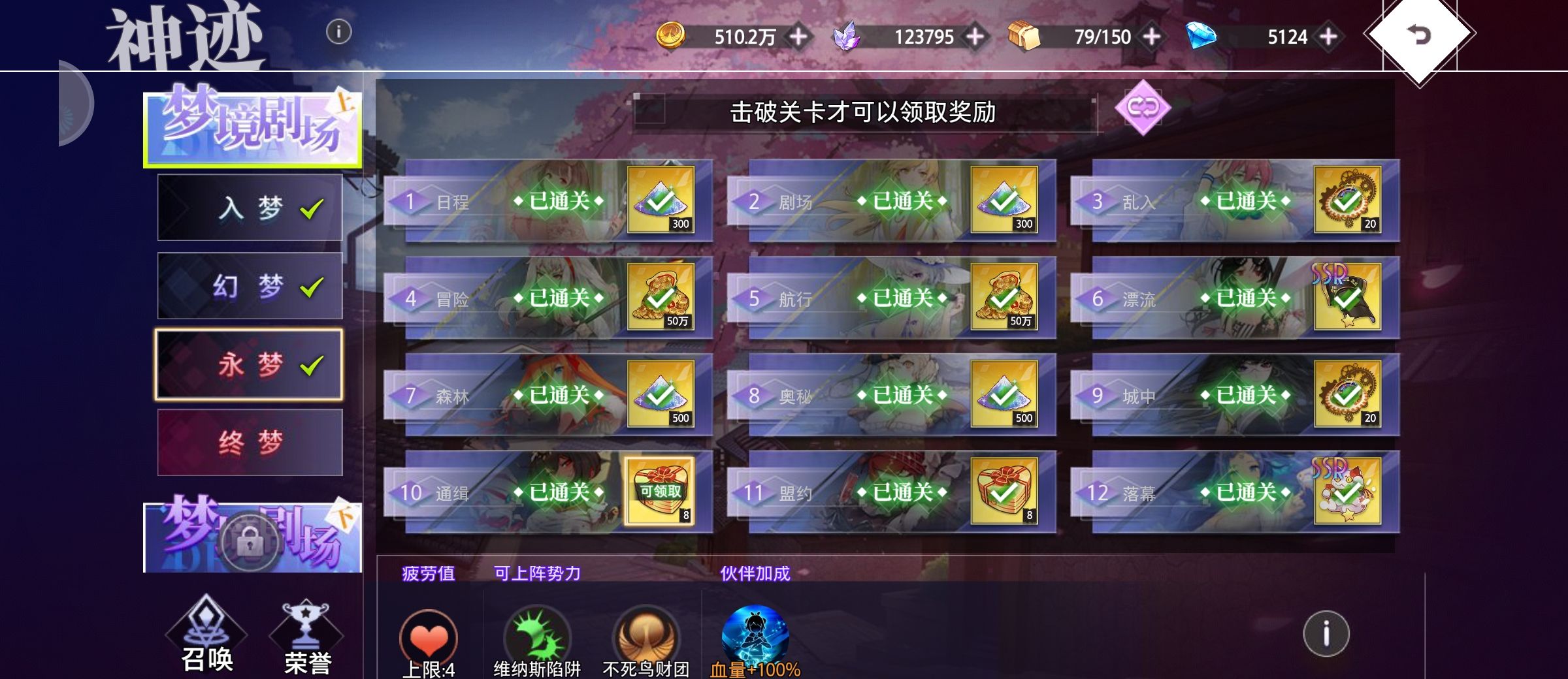 《梦的第七章》神迹幻梦剧场攻略心得