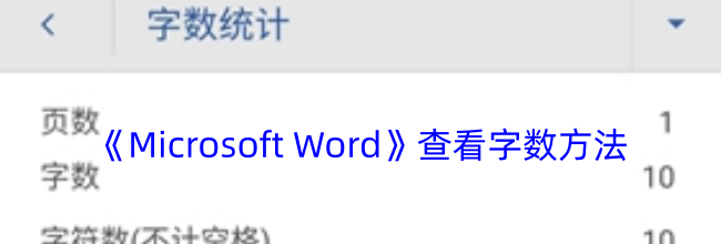 《Microsoft Word》查看字数方法