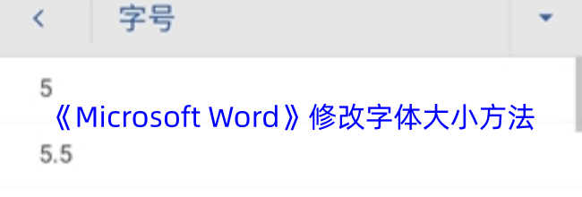 《Microsoft Word》修改字体大小方法
