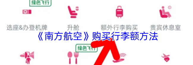 《南方航空》购买行李额方法