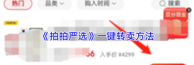 《拍拍严选》一键转卖方法