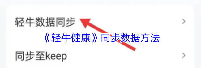 《轻牛健康》同步数据方法