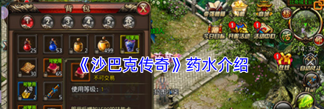 《沙巴克传奇》药水介绍