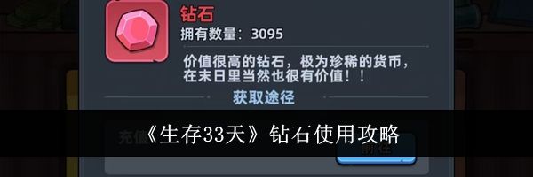 《生存33天》钻石使用攻略