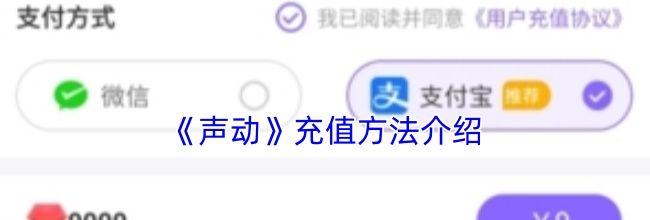 《声动》充值方法介绍