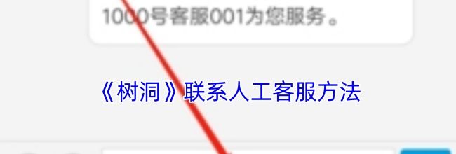 《树洞》联系人工客服方法