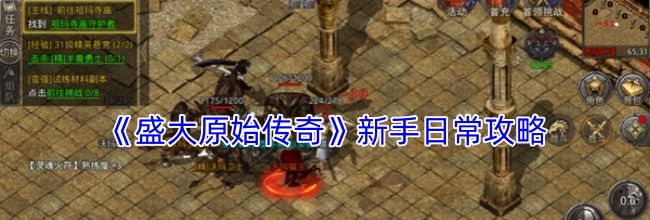 《盛大原始传奇》新手日常攻略