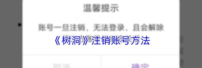 《树洞》注销账号方法