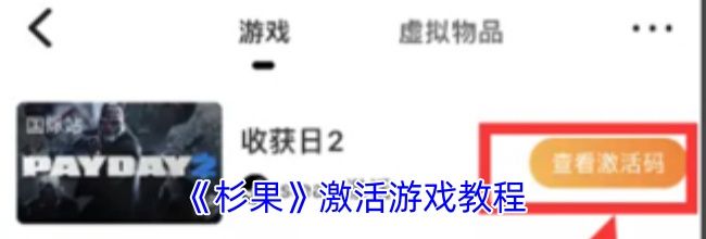 《杉果》激活游戏教程