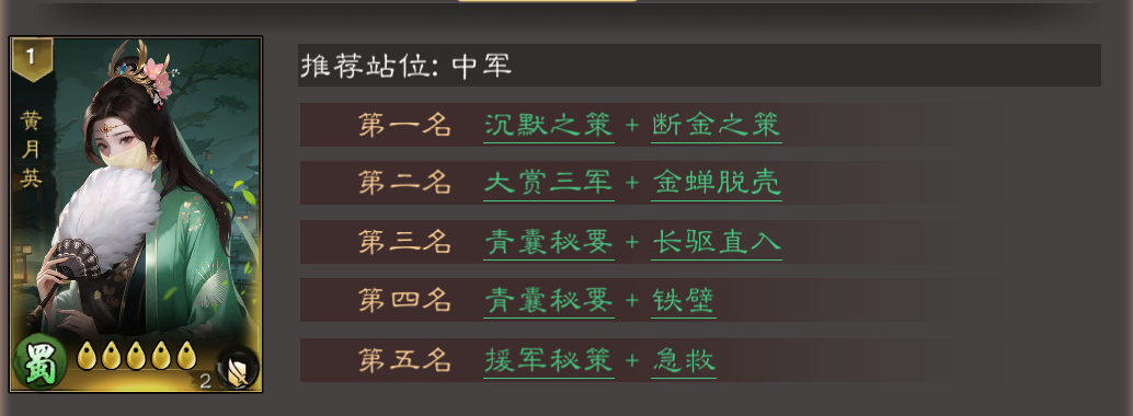 《三国乱世霸王》黄月英武将攻略