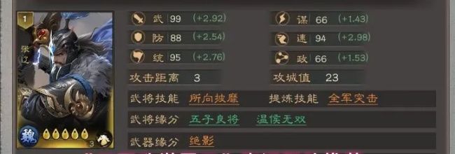 《三国乱世霸王》张辽配队推荐