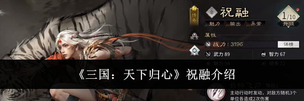 《三国：天下归心》祝融介绍