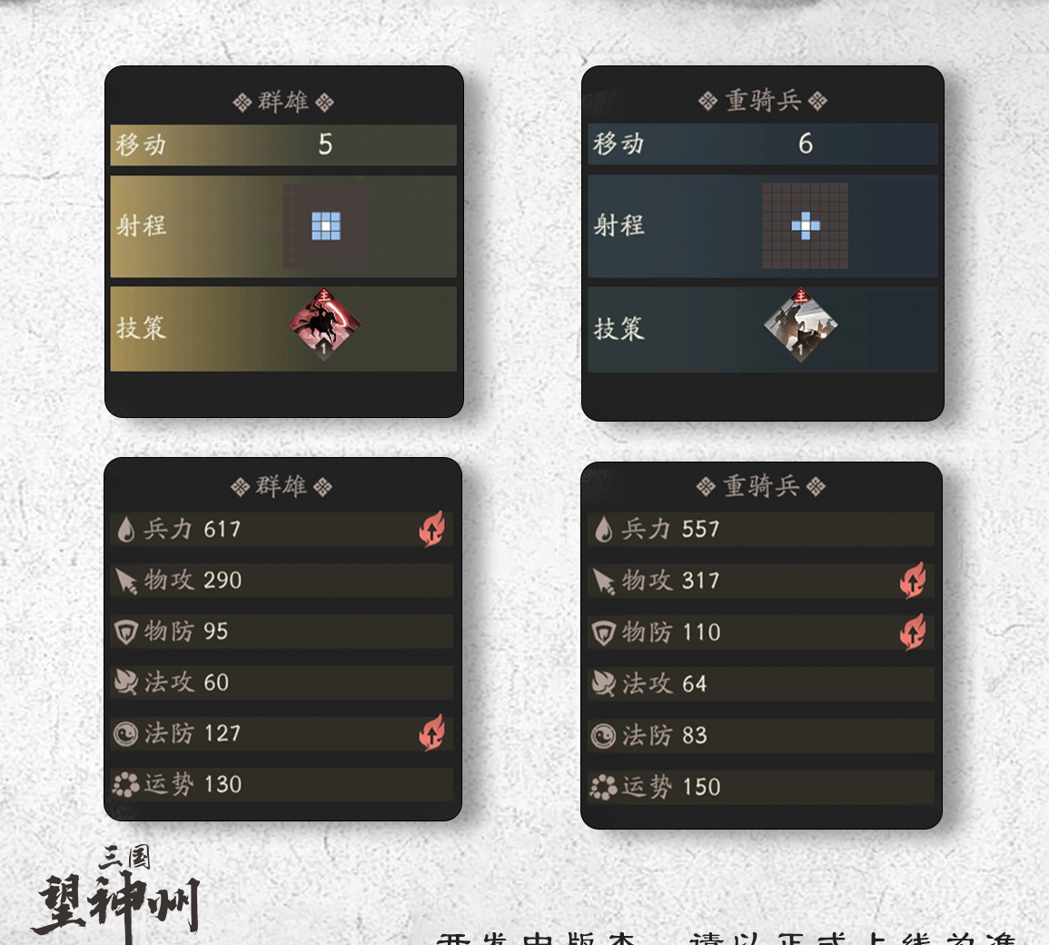 《三国望神州》兵种介绍